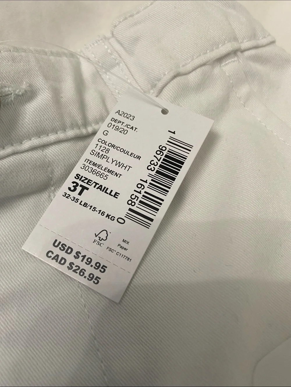 The Children's Place White Toddlers' Chino Stretch Pants - 3T